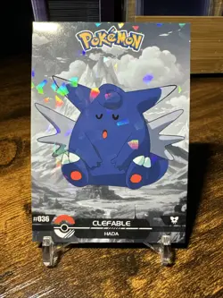 2025 Pokemon Crystal Card Collection Black Dark Edition #036 Clefable Holo - Image 1
