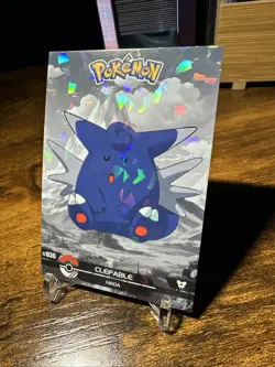 2025 Pokemon Crystal Card Collection Black Dark Edition #036 Clefable Holo - Image 2