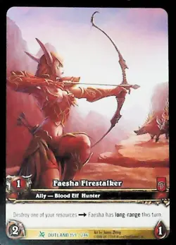 World of Warcraft TCG Faesha Firestalker (Extended Art) - Fires of Outland 159/2 - Image 1