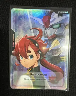 Bandai Gundam Card Game Suletta Mercury Resource Promo Card Foil Gen Con 2025 NM - Image 1
