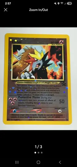 3 SEALED New Entei 34 Black Star Movie Promo Reverse Holo Neo Pokemon Card - Image 2