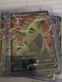 Pokemon TCG Tyranitar v Fusion Strike Holo Ultra Rare Card 158/264 NM/M - Image 1