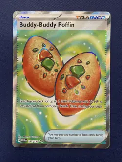 Buddy Buddy Poffin 167/132 Mega Evolution Full Art Secret Rare Pokemon Card NM - Image 1