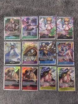 One Piece Card Lot of 12 SR English Edition (Sleeved NM) - Image 1