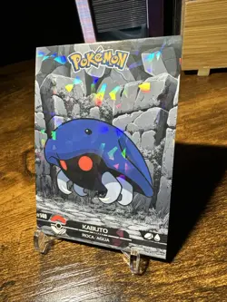 2025 Pokemon Crystal Card Collection Black Dark Edition #140 Kabuto Holo - Image 2