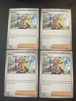 [4x Playset] Arven 166/198 Sv01: Scarlet & Violet Base Set - Pokemon TCG Card - Image 1