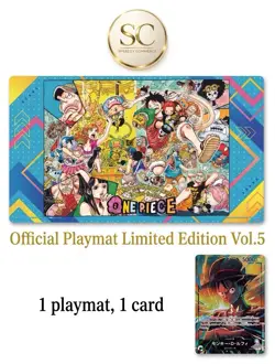 One Piece Official Playmat Limited Edition W/ Luffy Promo Vol. 5 Sealed Presale - Image 1