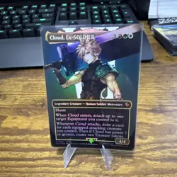 Magic the Gathering Final Fantasy Cloud Ex-SOLDIER Foil Borderless Card #202 - Image 1
