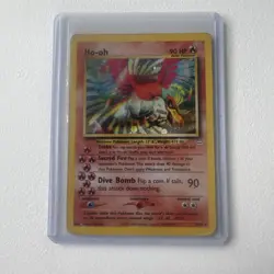Pokemon TCG Ho-Oh Neo Revelation Holo Card 7/64 Rare - Image 1