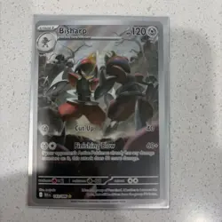 Pokemon TCG Bisharp Card 143/086 Black Bolt Illustration Rare - Image 1