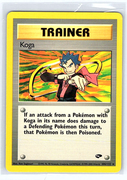 Koga 106/132 Gym Challenge NM or LP Pokemon Card - Image 1