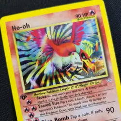 1st Edition Ho-Oh 7/64 Neo Revelation Holo Rare 2000 Nintendo Pokemon Card - Image 2