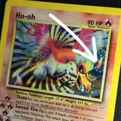WHOLE SWIRL 🌀💫 Ho-oh 7/64 Neo Revelation Unlimited Holo Rare 2000 Pokemon Card - Image 1