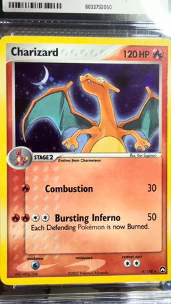 Charizard 2007 EX Power Keepers 6/108 Holo Rare CGC 8 Pokemon TCG Card - Image 2