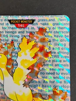 Pokemon Card Japanese - Moltres 146 - Bandai Carddass - Red - Prism Holo eb223 - Image 3