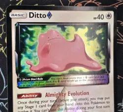 Ditto 154/214 Prism Star Lost Thunder 2018 Holo Rare Pokemon Card TCG - Image 4