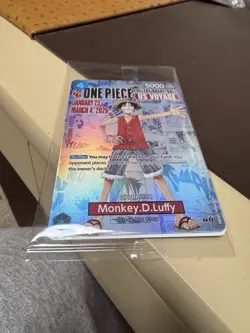 One Piece Monkey.D.Luffy College Basketball US Voyage Promo Card with Poster - Image 4