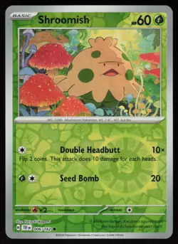 Shroomish 006/162 Common Temporal Forces Pokemon Reverse Holo Near Mint - Image 1