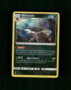 Sharpedo 82/149 Holo Holo Rare SM Base Set Pokemon Holo Near Mint - Image 1