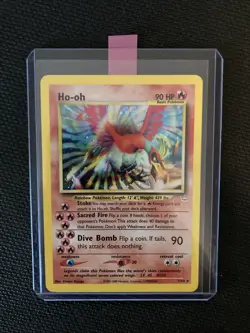 Pokemon TCG Ho-Oh Neo Revelation Holo Rare 7/64 with Big Double Swirl - Image 1