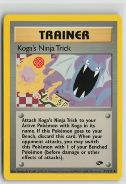 Koga's Ninja Trick 115/132 Uncommon Gym Challenge Pokemon Unlimited LP - Image 1