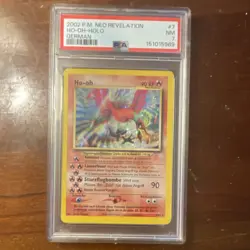 2002 Pokemon TCG Ho-oh Neo Revelation 7/64 Holo Rare German 2002 PSA 7 Unlimited - Image 1