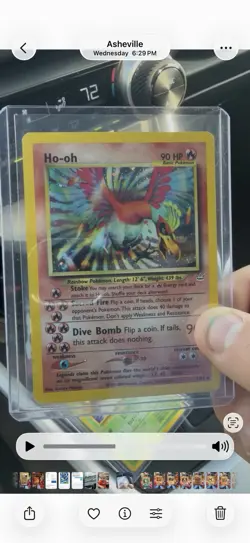 Pokemon TCG Ho-Oh 7/64 Neo Revelation Holo Rare Unlimited English 2000 - Image 1