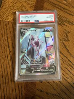 Mewtwo V (Alternate Full Art) 072/078 Pokemon GO Holo - Image 1