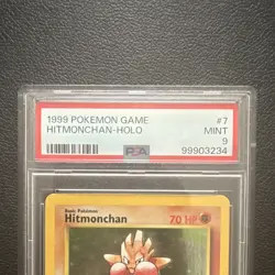 Hitmonchan 1999 Pokemon TCG Base Set English Holo Rare 7/102 PSA 9 WOTC - Image 2