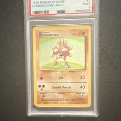 Hitmonchan 1999 Pokemon TCG Base Set English Holo Rare 7/102 PSA 9 WOTC - Image 3