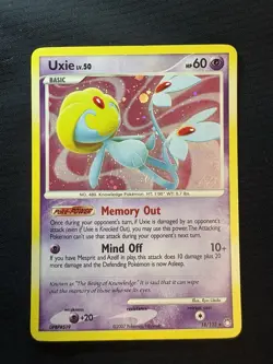 Pokemon Uxie 18/123 Mysterious Treasures 2007 English Holo Rare Basic 60 HP - Image 1