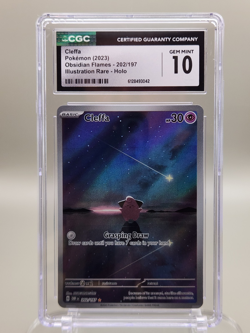 Pokemon TCG CGC 10 Cleffa 202/197 Obsidian Flames Illustration Rare Holo ENG - Image 1