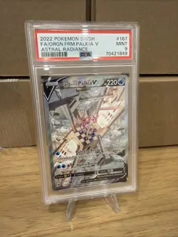 2022 Pokemon SWSH Origin Forme Palkia V Ultra Rare #167/189 PSA 9 - Image 1
