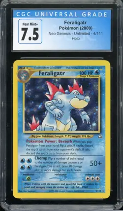 2000 POKEMON NEO GENESIS #4 FERALIGATR-HOLO CGC 7.5 - Image 1