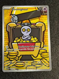 Pokemon TCG Gimmighoul - 198/182 SV04: Paradox Rift Illustration Rare NM - Image 1