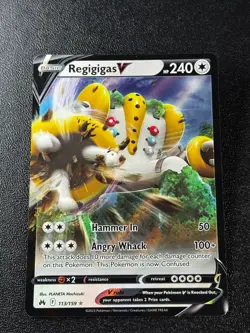 Pokemon TCG Regigigas V 113/159 SWSH: Crown Zenith Ultra Rare NM - Image 1