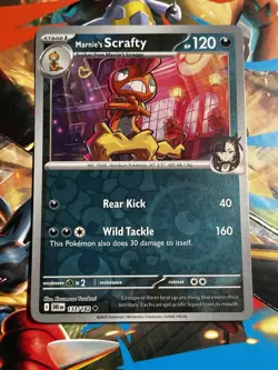 Marnie's Scrafty 133/182 Uncommon Destined Rivals Pokemon Reverse Holo NM - Image 1