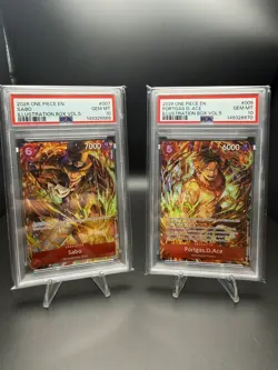 2026 ONE PIECE Illustration Box Vol 5 Sequential PSA 10 Promo Set - Ace & Sabo - Image 1