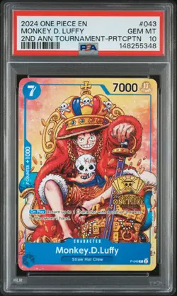 2024 ONE PIECE PROMOS #043 MONKEY D. LUFFY PSA 10 - Image 1