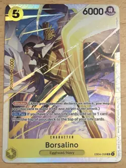 One Piece TCG Borsalino SR EB04-058 Adventure On Kami’s Island English - Image 1