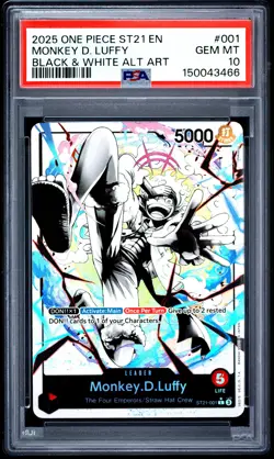 2025 ONE PIECE STARTER DECK ST21-EX GEAR 5 #001 MONKEY D. LUFFY PSA 10 - Image 1