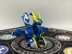 Bakugan BakuTech Pyrus Gren Dragaon Blue Metal Cross & Card HTF - Image 1