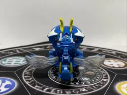 Bakugan BakuTech Pyrus Gren Dragaon Blue Metal Cross & Card HTF - Image 3
