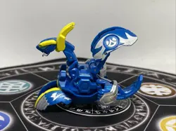 Bakugan BakuTech Pyrus Gren Dragaon Blue Metal Cross & Card HTF - Image 4