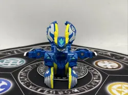 Bakugan BakuTech Pyrus Gren Dragaon Blue Metal Cross & Card HTF - Image 5