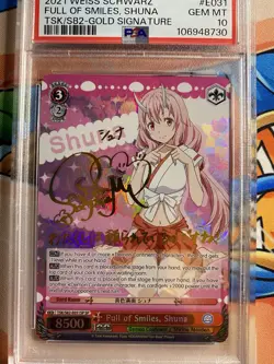 Full of Smiles, Shuna TSK/S82-E031SP SP Weiss Schwarz Slime PSA 10 English - Image 3