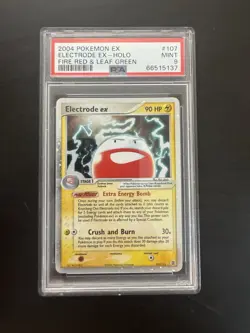 Electrode ex 107/112 Holo Rare EX Fire Red Leaf Green Pokemon Card PSA 9 - Image 1
