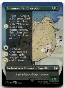 Summon: Fat Chocobo (Borderless) #371 (NM) Final Fantasy FIN Magic MTG - Image 1