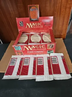 Vintage 1994 Factory Sealed Magic the Gathering Fallen Empires Booster Pack-MTG - Image 2