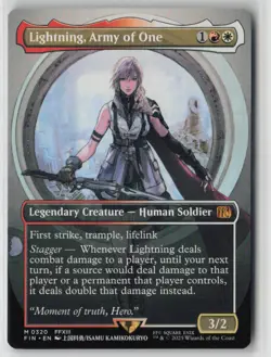 Lightning, Army of One (0320) (Borderless) 320 Mythic FINAL FANTASY Near Mint - Image 1